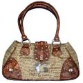 Women's Fashion Classic "G" Paris Brown Hand Bag